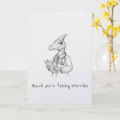 Carte Feeling ptero-ble funny punny get well card (Fleur jaune)