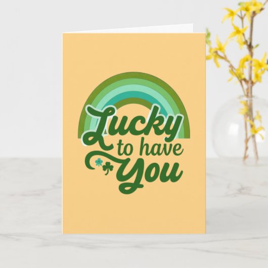 Carte Feeling So Lucky to Have You Retro St Patricks Day (Fleur jaune)