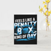 Carte Feels Like A Penalty Box Kind Of Day Funny Hockey (Fleur jaune)