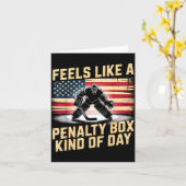 Carte Feels Like A Penalty Box Kind Of Day Funny Hockey  (Fleur jaune)
