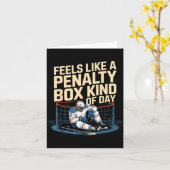 Carte Feels Like A Penalty Box Kind Of Day Funny Hockey (Fleur jaune)