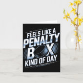 Carte Feels Like A Penalty Box Kind Of Day Funny Hockey  (Fleur jaune)