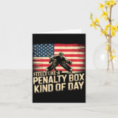 Carte Feels Like A Penalty Box Kind Of Day Funny Hockey  (Fleur jaune)