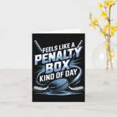 Carte Feels Like A Penalty Box Kind Of Day Funny Hockey  (Fleur jaune)