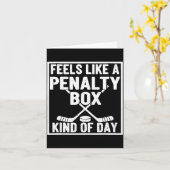 Carte Feels Like A Penalty Box Kind Of Day Hockey Player (Fleur jaune)