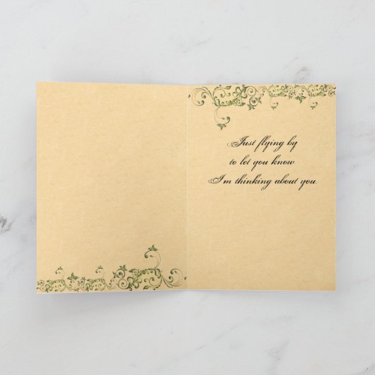 Carte Féeries vintages par l'étang (Intérieur)