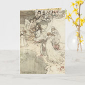 Carte Féeries vintages par l'étang (Fleur jaune)