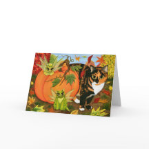 Carte féerique d'art d'automne d'automne de