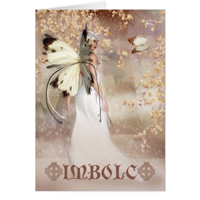 Carte féerique d'art d'imaginaire d'Imbolc - (Devant)