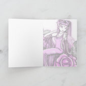 Carte féerique d'Avery d'art de rose de rose de (Intérieur)