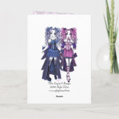 Carte féerique de soeurs de couture gothique de (Dos)