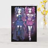 Carte féerique de soeurs de couture gothique de (Fleur jaune)