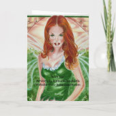 Carte féerique irlandaise de shamrock (Dos)