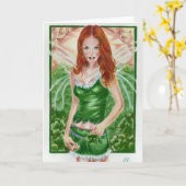 Carte féerique irlandaise de shamrock (Fleur jaune)