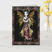 Carte féerique orientale de tatouage de dragon (Fleur jaune)