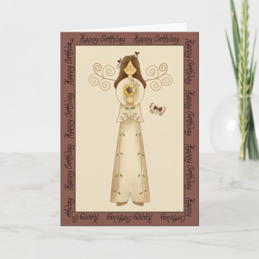 Carte Fées dans la salutation d'anniversaire de jardin (Devant)