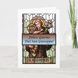 Carte Felice Giorno del San Giuseppe (Vetrate)