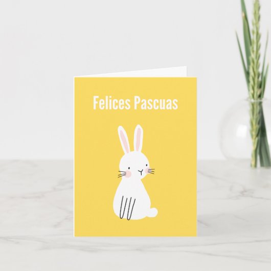 Carte Felices Pascuas, Pâques Espagnol Joyeux (Devant)
