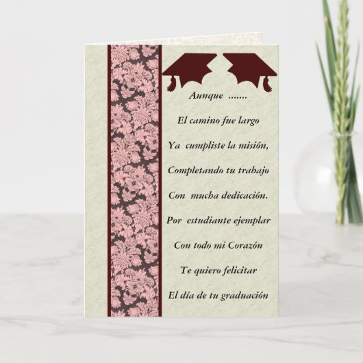 Carte Felicitacion de Graduacion (Devant)