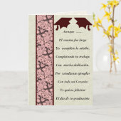 Carte Felicitacion de Graduacion (Fleur jaune)