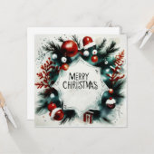 Carte Felicitación navideña (postal). (Devant/Arrière en situation)