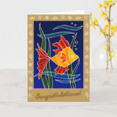 Carte Félicitation ! (Fleur jaune)