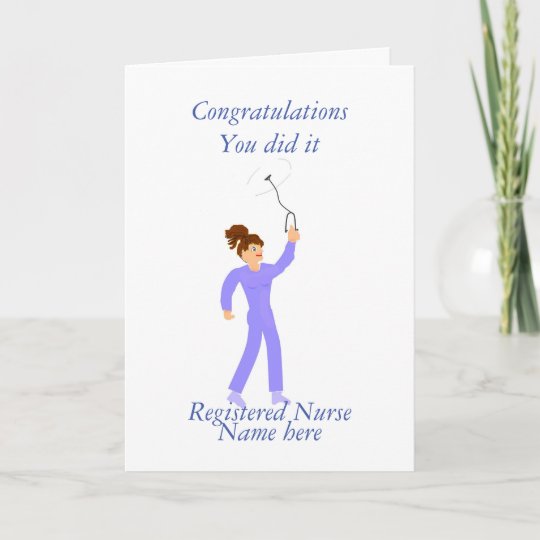 Carte Felicitation D Obtention Du Diplome D Infirmiere Zazzle Be