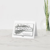 Carte Félicitation ! Vintage cadre floral bleu (Dos)