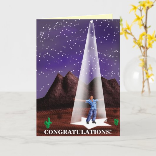 Carte Félicitations ! (Fleur jaune)