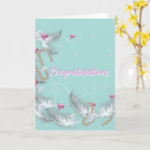 Carte Félicitations (Fleur jaune)