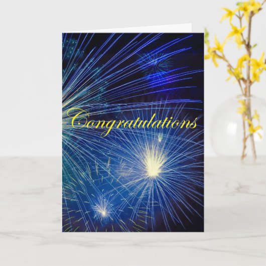 Carte Félicitations (Fleur jaune)