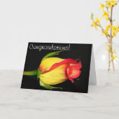 Carte Félicitations ! (Fleur jaune)
