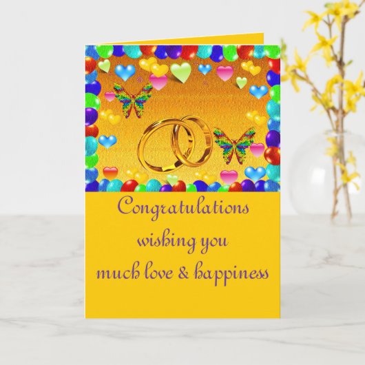 Carte Félicitations_ (Fleur jaune)