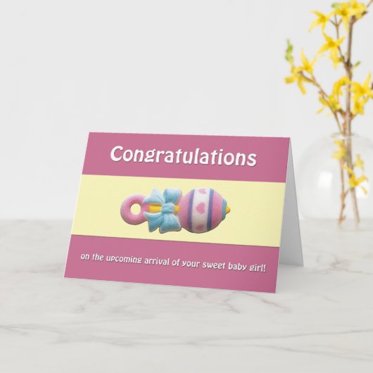 Carte Félicitations (Fleur jaune)