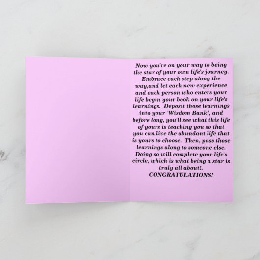 CARTE FÉLICITATIONS ! (Intérieur)