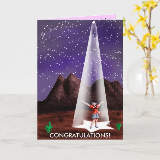 CARTE FÉLICITATIONS ! (Fleur jaune)