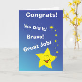 Carte Félicitations ! (Fleur jaune)