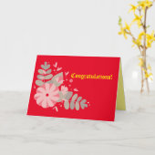 Carte Félicitations (Fleur jaune)