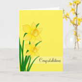 Carte Félicitations (Fleur jaune)