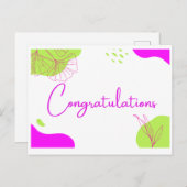 Carte Félicitations (Devant / Derrière)