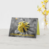 Carte Félicitations (Fleur jaune)