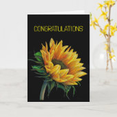 CARTE **FÉLICITATIONS" (Fleur jaune)