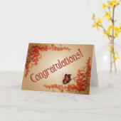 Carte Félicitations (Fleur jaune)