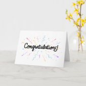 Carte Félicitations ! #1 (Fleur jaune)
