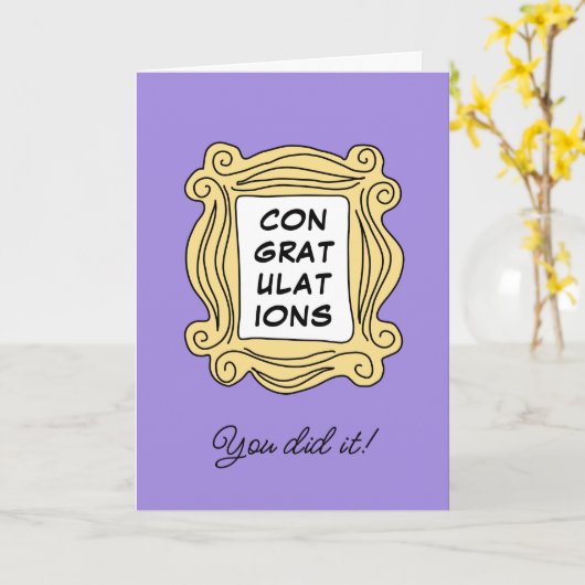 Carte Félicitations à AMIS™ Frame Frame (Fleur jaune)