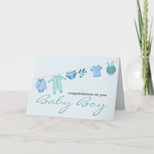Carte Félicitations à Baby Boy (Devant)