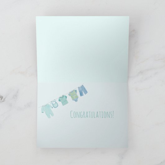 Carte Félicitations à Baby Boy (Intérieur)