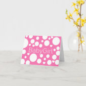 Carte Félicitations à Baby Girl (Fleur jaune)