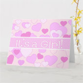 Carte Félicitations à Baby Girl (Fleur jaune)