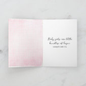 Carte Félicitations à Baby Girl Elephant (Intérieur)